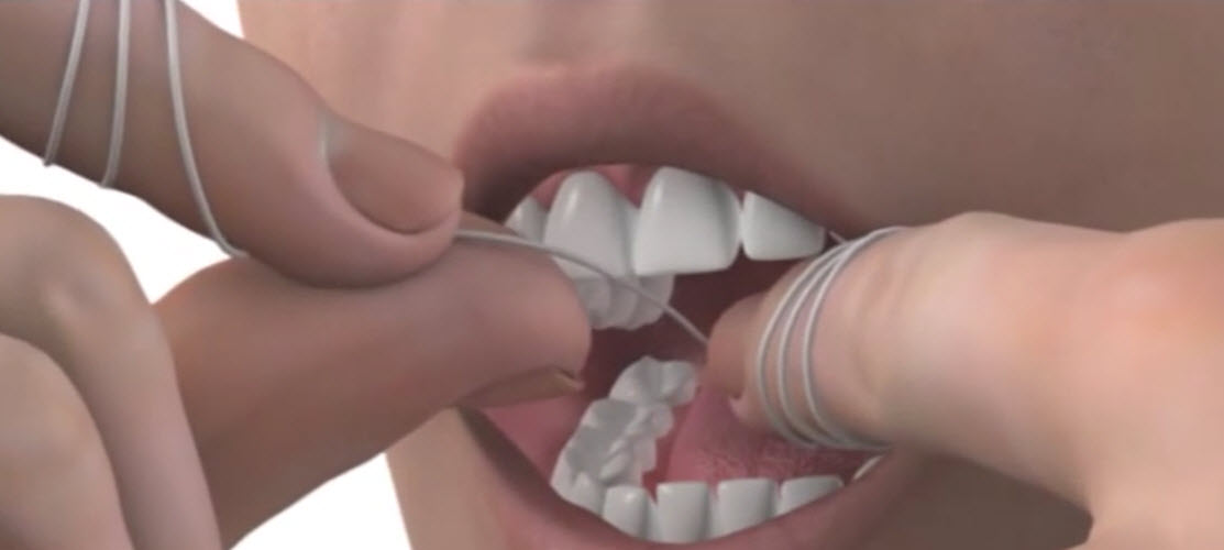 the way to floss your teeth