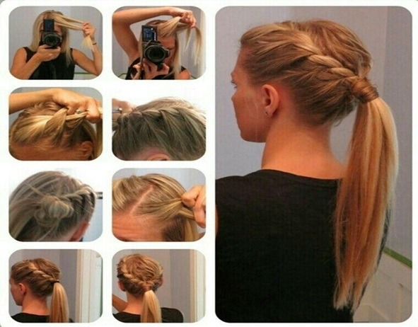 Dual French Braided Ponytail