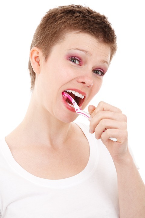 woman, toothbrush, woman brushing mouth